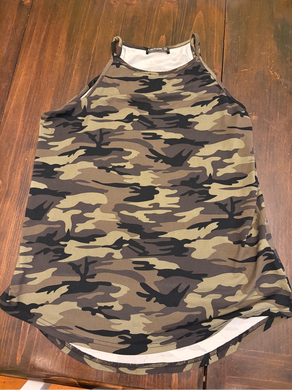 LouKeith Camo High Neck Tank Top